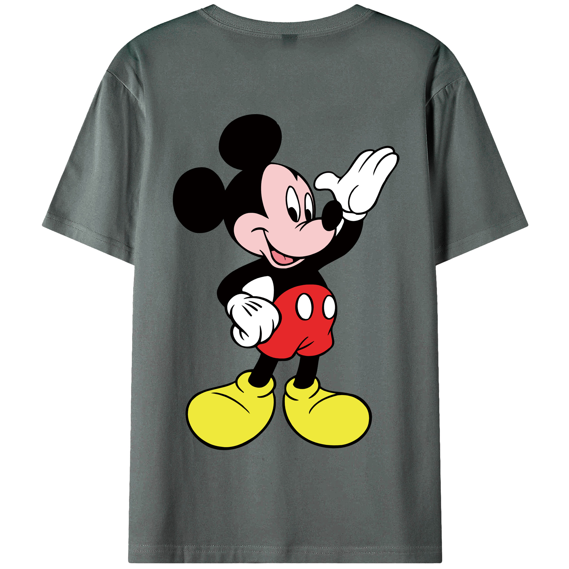 （画像用） ミッキーマウス Mickey Mouse 綿100％半袖Tシャツ（背面プリント）